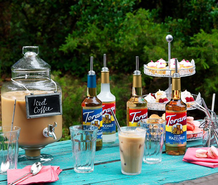 brunch setting with cold brewed coffee