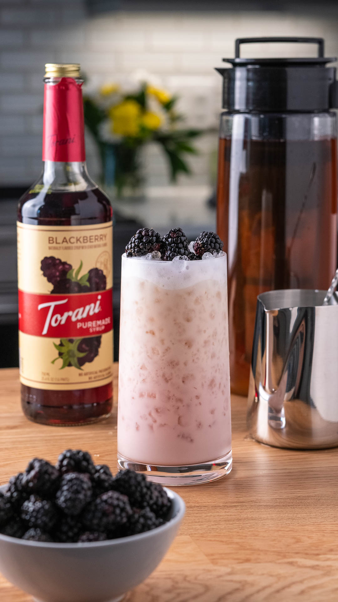 Blackberry Iced London Fog