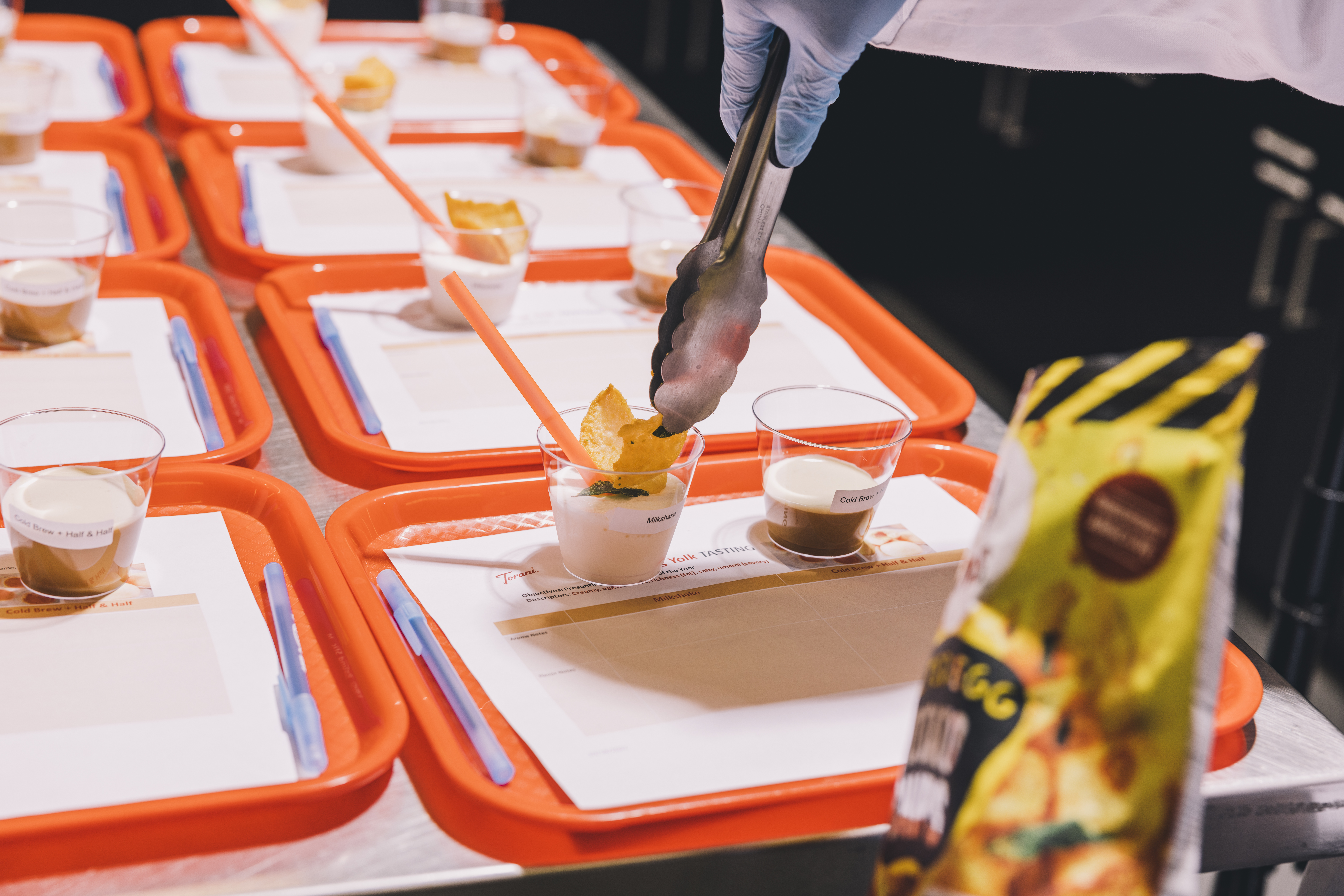 testing samples being filled