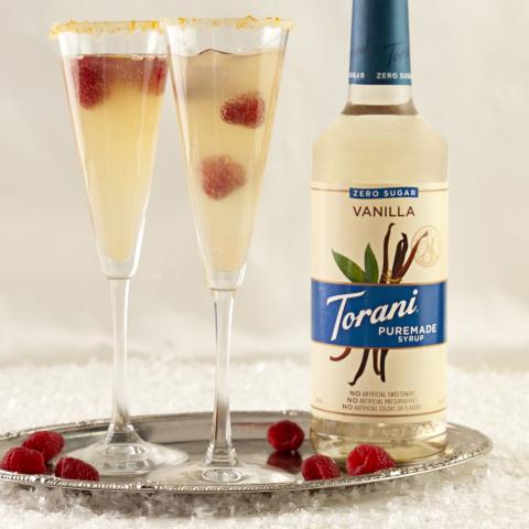 Raspberry Champagne Bellini